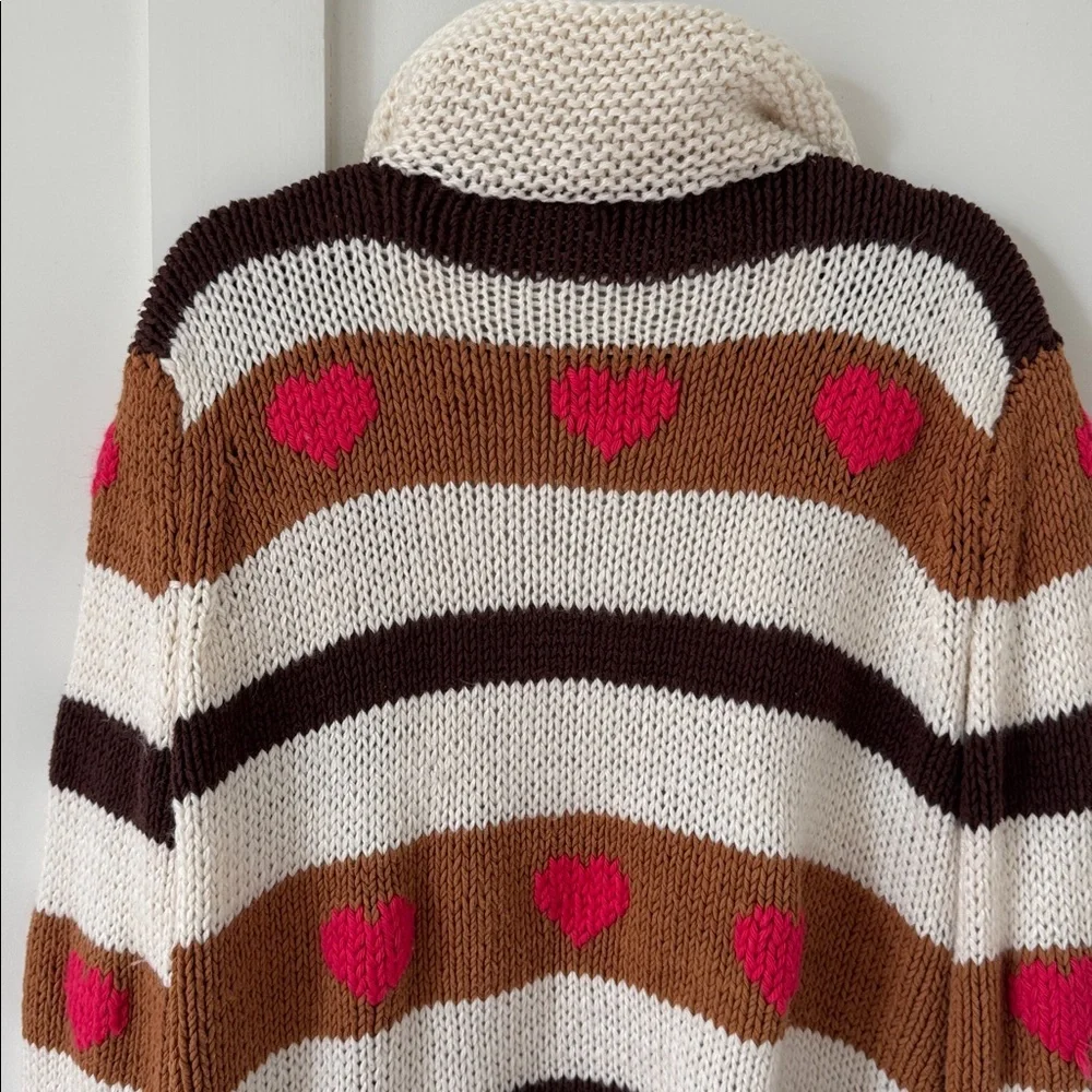 Anthropologie Vero Alfie Hand-Knit Cardigan Sweater Size 2 - Picture 12 of 16